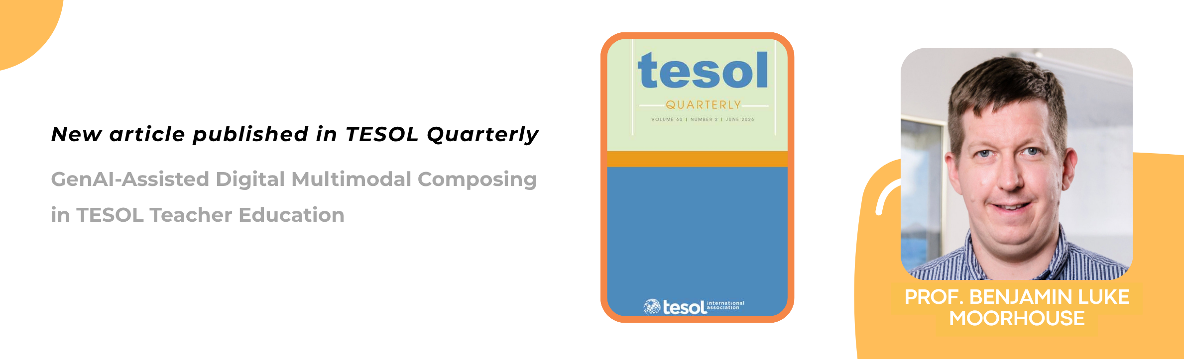 20260819 Ben New article published in TESOL Quarterly Slide