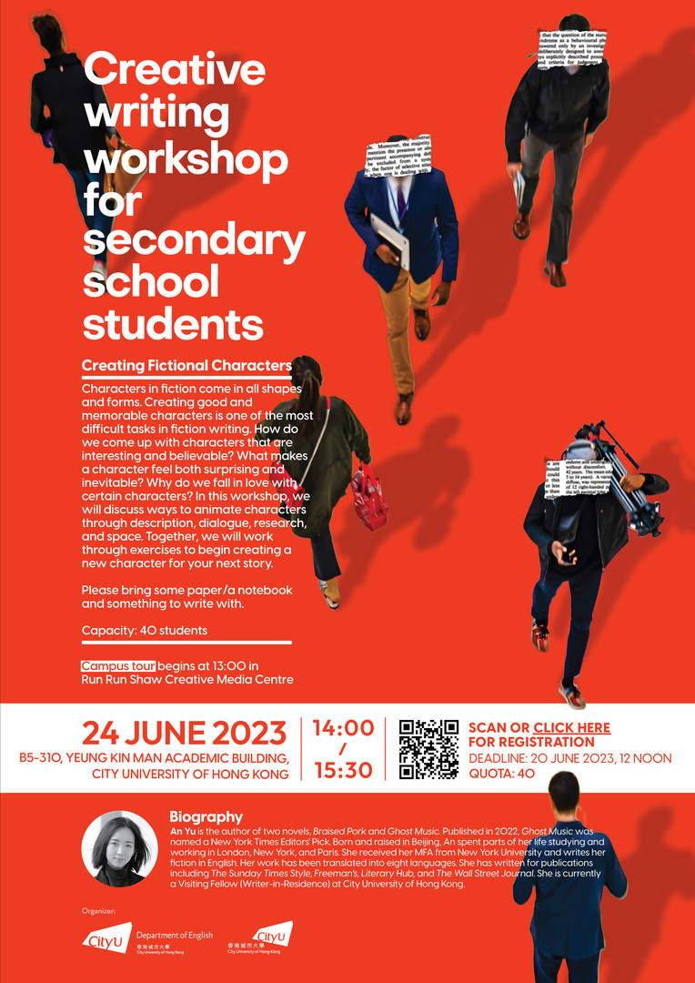 Creative writing workshop for secondary school students, 24 Jun 2023