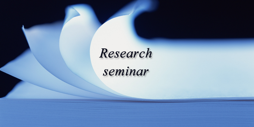 Research Seminar 10 Oct 2022