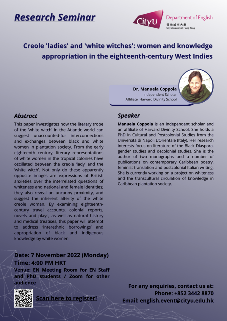 Research Seminar by Manuela Coppola